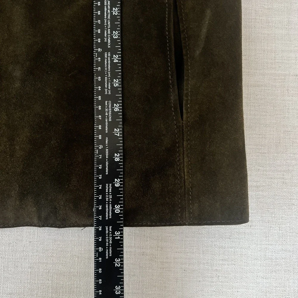 J. CREW Large Vtg Leather Suede Dark Brown Mens Jacket